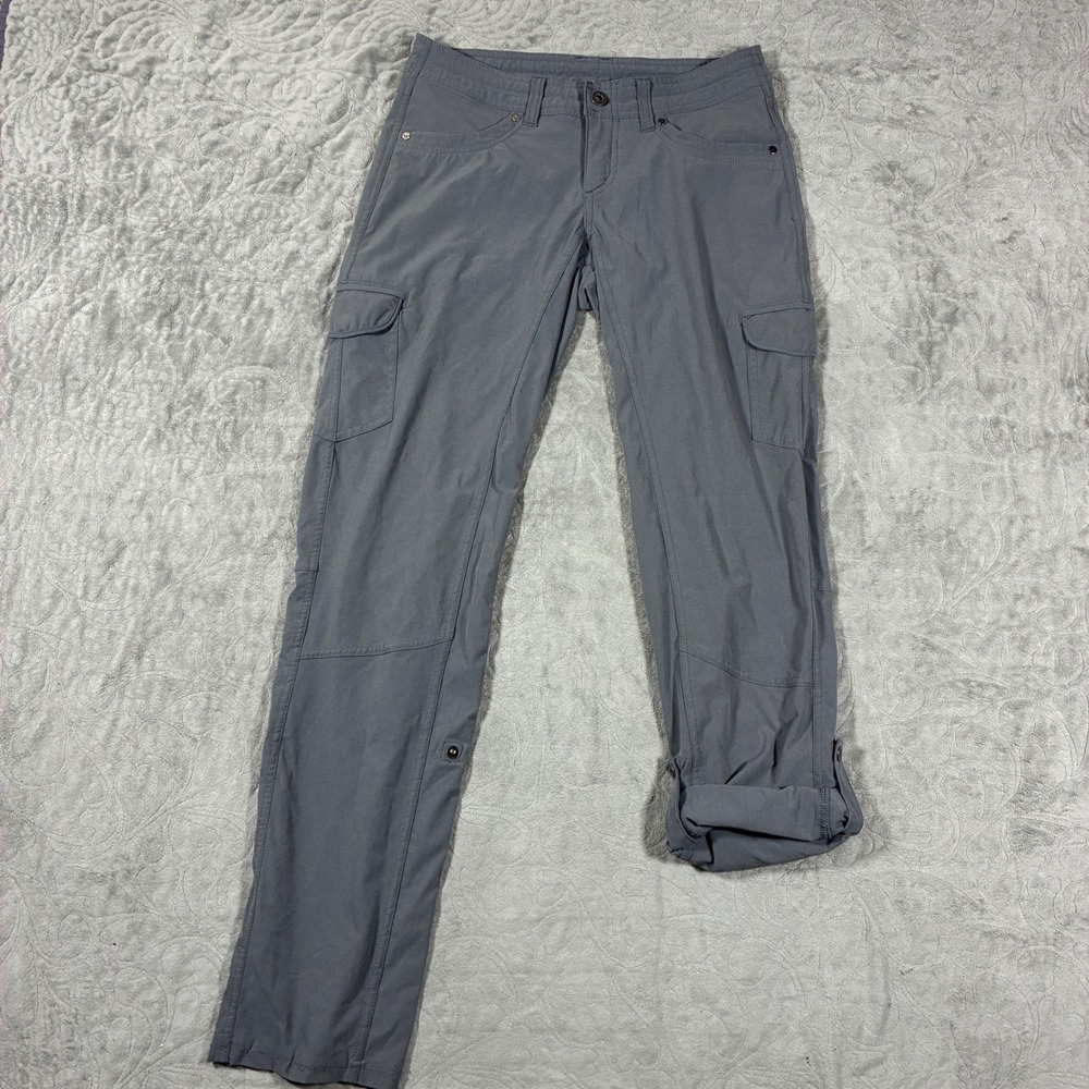 KUHL Womens Convertible Hiking Pants Freeflex Roll-Up Cargo Size 4 Granola